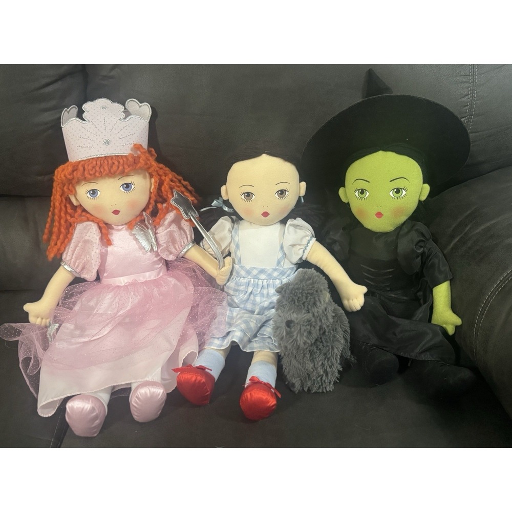 LOT 4 Madame Alexander Wizard of Oz Plush Doll Dorothy Toto Wicked Witch Glinda